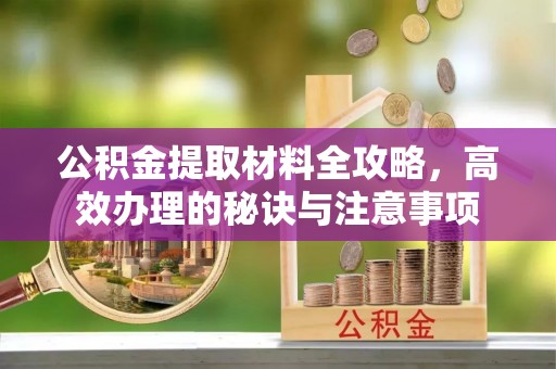 隆子公积金提取材料全攻略，高效办理的秘诀与注意事项