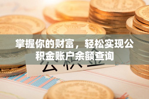 隆子掌握你的财富，轻松实现公积金账户余额查询