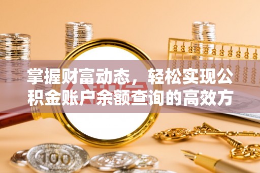 隆子掌握财富动态，轻松实现公积金账户余额查询的高效方法