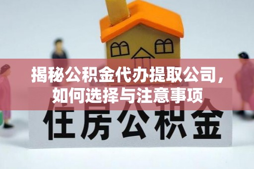 隆子揭秘公积金代办提取公司，如何选择与注意事项