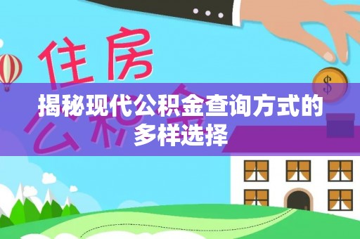 隆子揭秘现代公积金查询方式的多样选择