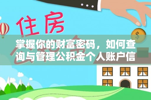 隆子掌握你的财富密码，如何查询与管理公积金个人账户信息