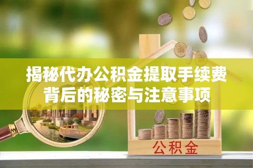 隆子揭秘代办公积金提取手续费背后的秘密与注意事项