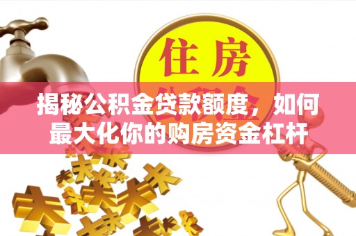 隆子揭秘公积金贷款额度，如何最大化你的购房资金杠杆