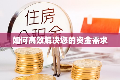 隆子如何高效解决您的资金需求